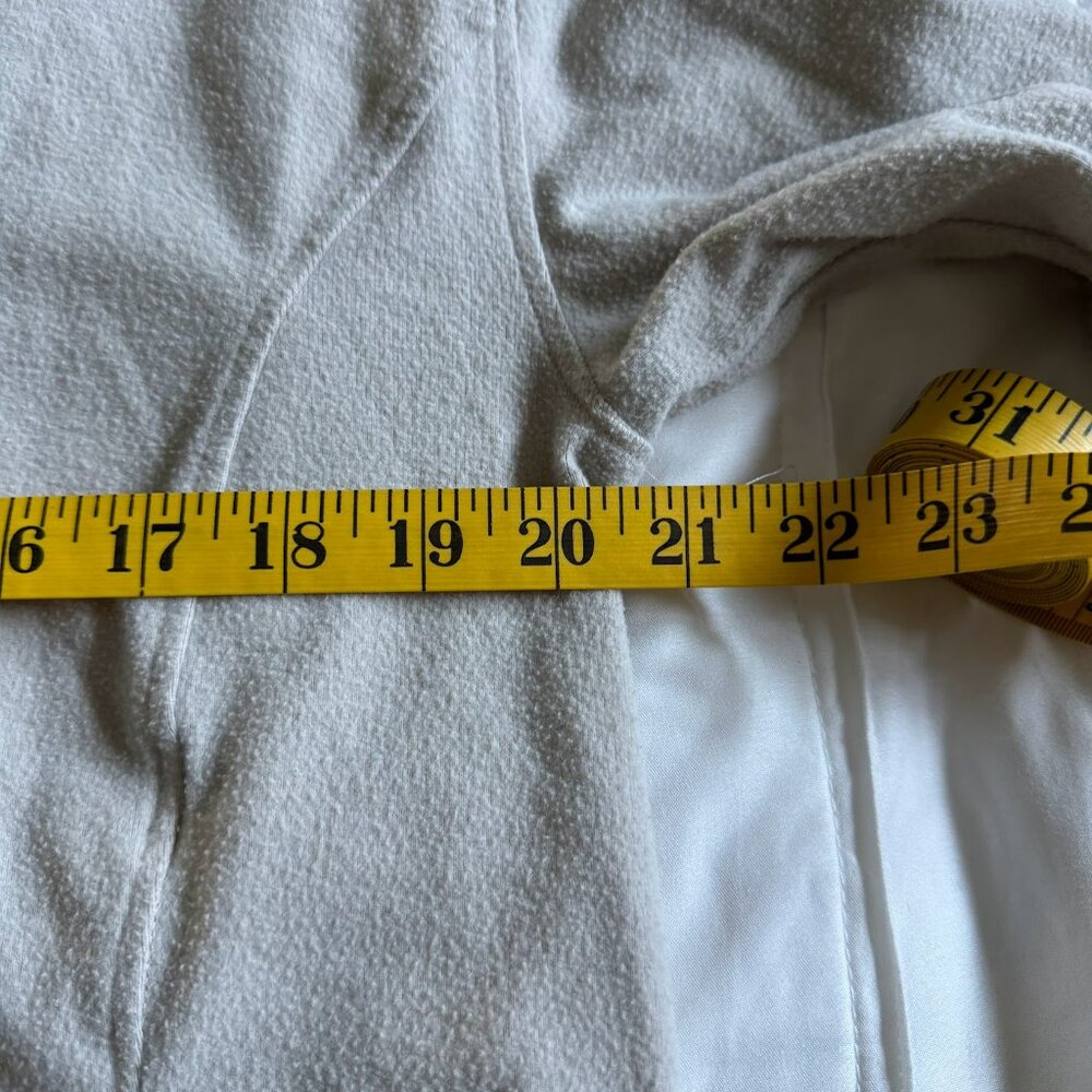 Mod Ref Womans Cream Button Collared Pullover Lon… - image 5